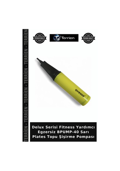 Delux Serisi Fitness Yardımcı Egzersiz Bpump-40 Sarı Plates Topu Şişirme Pompası