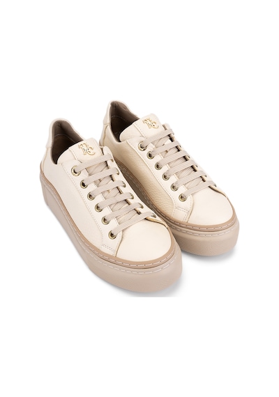Tamer Tanca Kadın Hakiki Deri Bej Sneakers & Spor Ayakkabı 937 5022-09 Bn Ayk Y23 Bej Floter Bej