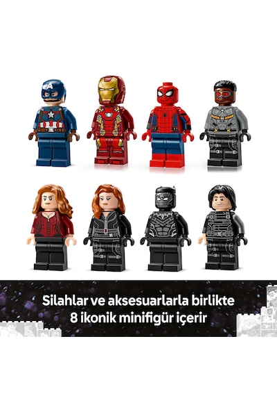 LEGO® Marvel Kaptan Amerika: Kahramanların Savaşı Aksiyon Savaşı 76314 - 8 Minifigür İçeren Yaratıcı Oyuncak Yapım Seti (736 Parça)
