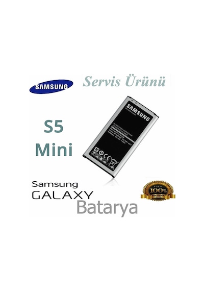 Samsung Uyumlu Galaxy S5 Mini Batarya Bg800Bbecww Pil Servis Ürün