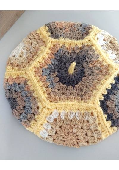 Kemzey Handmade El Yapımı Ressam Beresi , Kadın Ressam Bere, Renkli Kadın Bereleri Açık Sarı