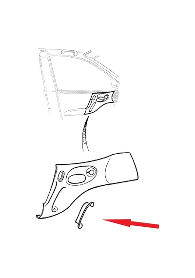 Opel Vectra B Ön Sol Kapi Tutamak Plastigi 422516792