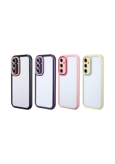Zore Galaxy A35 Kılıf Kamera Korumalı Renkli Kenar Ve Çerçeve Tasarımlı Ogaa Vitamin Kapak-siyah