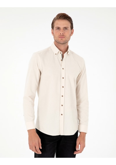 Pierre Cardin Erkek Bej Gömlek Desenli 50293756-vr011 Bej