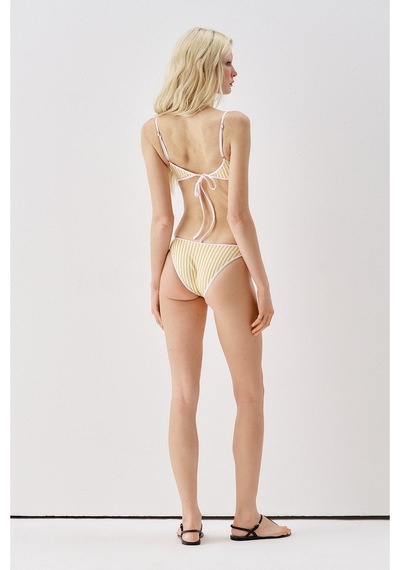 Sagaza Studio Ss6053 Çizgili Bikini Set Sarı