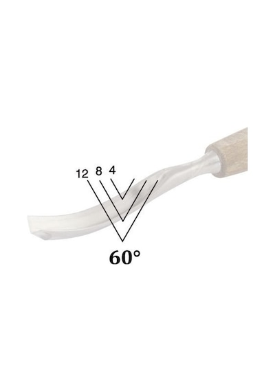 Narex 829804 Profi Ahşap Oyma 60 Derece Spoon V Iskarpela Profile 41 4