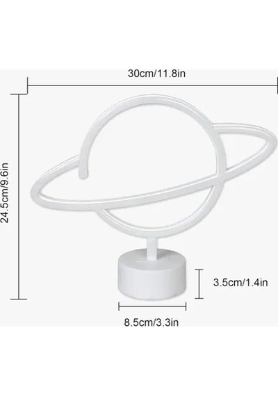 Hubrendy Emin Neon Işıklı Satürn Lamba Pil + Usb 16022316