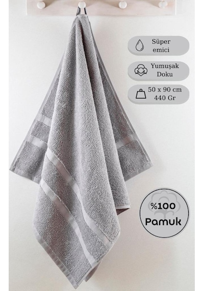 Pamuk Havlu Clarıy Gri