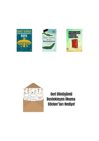 Uyumsuz Defne Kaman'ın Maceraları - Hava + İki Yeşil Su Susamuru Midi Boy + Yolda + Okuma Sticker'ları