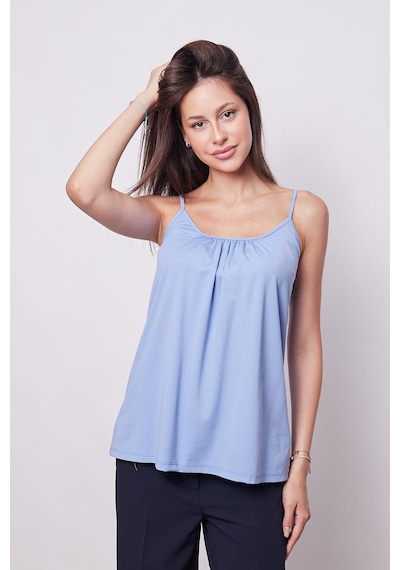 Jument Kadın Span Karışımlı Şık Kumaş İp Askılı Önü Büzgülü Ayar Askılı T-shirt Bluz-açıkmavi A.mavi Jument Kadın Span Karışımlı Şık Kumaş İp Askılı Önü Büzgülü Ayar Askılı T-shirt Bluz-açıkmavi A.mavi