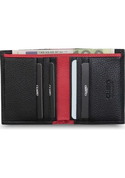 Guard Siyah/kırmızı Mini Deri Erkek Cüzdan - Grd2403xw22505 Siyah