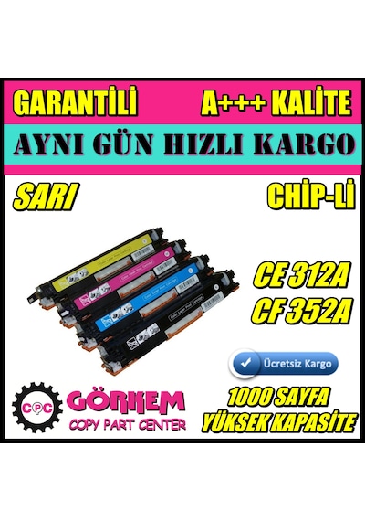 Hp 126A - Ce312A Uyumlu Toner Sarı N11.21528