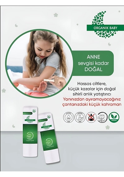 Organik Baby Vegan Cilt Bakım Balmı Anlık Yatıştırıcı Doğal 2 Li