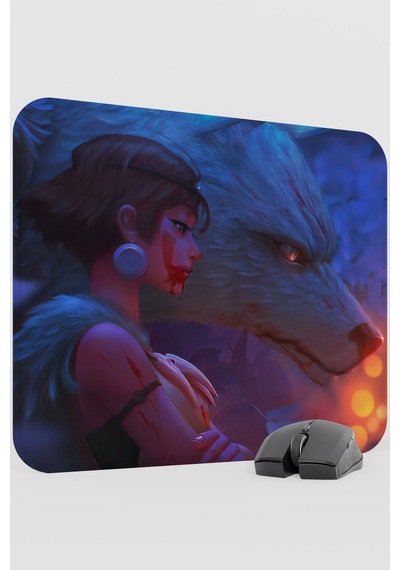 Mononoke Hime Anime V5 - 48x40 Xl Gaming Kauçuk Kaymaz Taban Mouse Pad Fare Altlığı