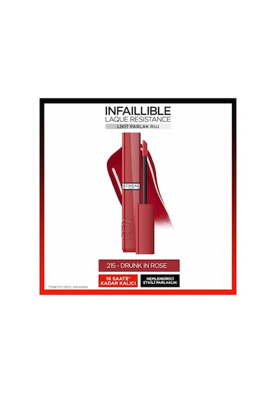 L'Oréal Paris Infaillible Matte Resistance Likit Parlak Ruj 215 Drunk In Rose
