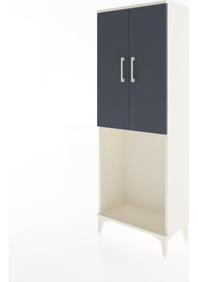 Arges Dolap Tek Raflı 2 Kapaklı Tek Askılı 60x30x163 Aytaşı-antrasit Aytası