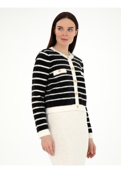 Pierre Cardin Kadın Siyah Hırka Triko 50296328-vr046 Siyah