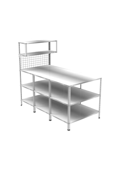 3 Katlı 3'lü Paketleme Masası 177x93 Cm - 2 Raflı Tel Kafesli , Atölye, Depo, Hobi Çalışma Masası Gri 3 Katlı 3'lü Paketleme Masası 177x93 Cm - 2 Raflı Tel Kafesli , Atölye, Depo, Hobi Çalışma Masası Gri