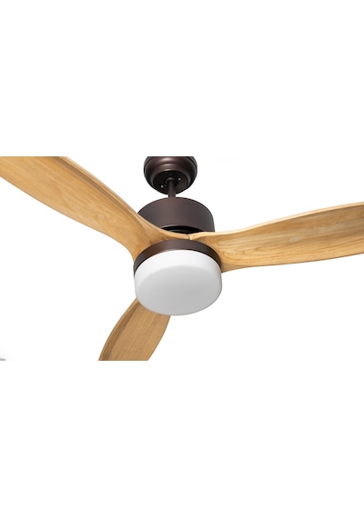 Alsanfan Modern Kahverengi Motor Krem Kanat Aydınlatmalı Uzaktan Kumandalı Tavan Vantilatörü 132cm