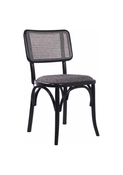 Sofa Hazeranlı Ahşap İskandinav Sandalye Siyah - Gri