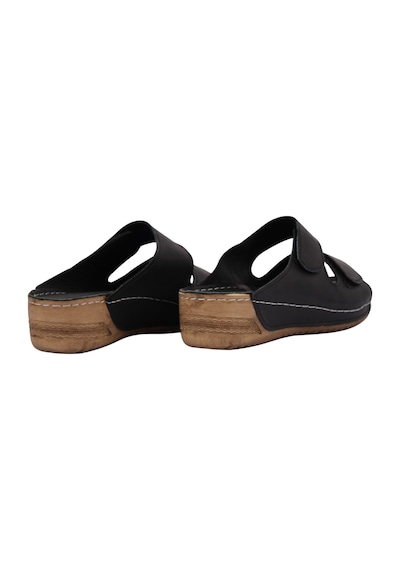 Napa Shoes Ayarlanabilir Çift Bantlı Hakiki Deri Ortopedik Rahat Taban Kadın Terlik Napa-232 Siyah Napa Shoes Ayarlanabilir Çift Bantlı Hakiki Deri Ortopedik Rahat Taban Kadın Terlik Napa-232 Siyah