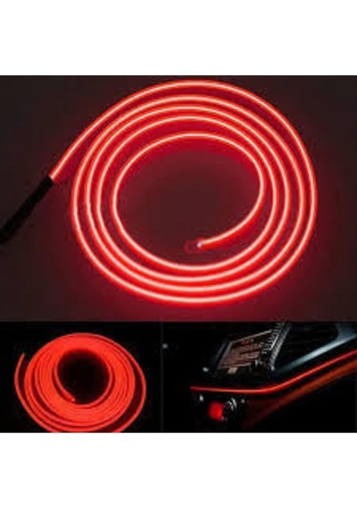 Neon Araba Torpido Aydınlatma Led İp 3 Metre Kırmızı