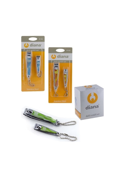 Diana 2 Li Renkli Vakumlu Tırnak Makası