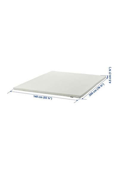 Ikea Nordberget Çift Kişilik Yatak Pedi, Beyaz, 140x200 Cm