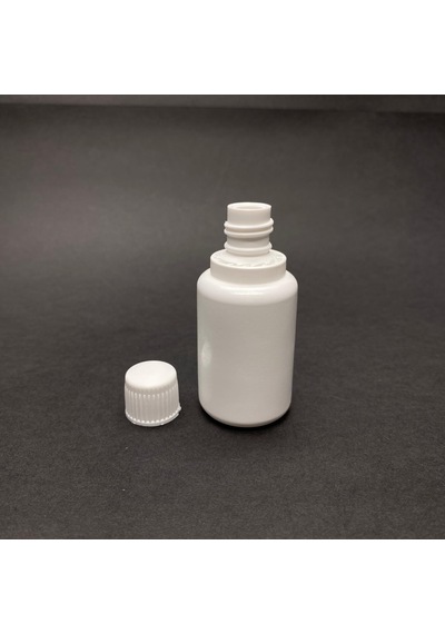 30 Cc Plastik Şişe - Kilitli Kapaklı- Mat Beyaz- X 10 Adet
