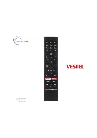 Vestel İle Uyumlu 50ua9600 4k Android Smart Led Tv Kumandası Mikrofonsuz