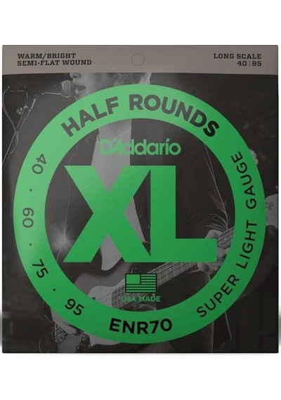 Daddarıo Enr70 Bass Gitar Tel Seti, Half Round Bass, Regular Lıght