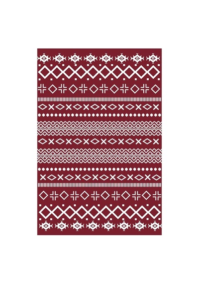 Kartela Halı Nera Halı Kaymaz Taban Makinede Yıkanabilir Halı Bordo - 60 X 90 Cm