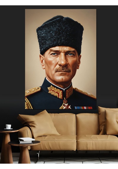 Eski Osmanlı Padişahı Portre Dekoratif Kanvas - Mdf Ahşap Tablo