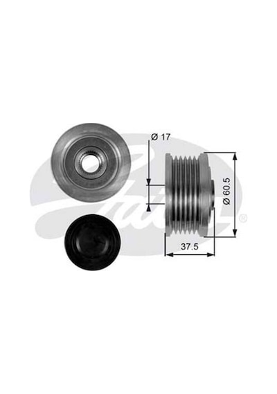 GATES OAP7048 ALTERNATÖR KASNAĞI DOBLO 01-05 MAREA BRAVA BRAVO 1.
