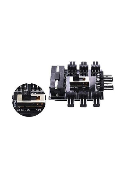 3 Pin Girişli 8 Port Fan Çoklayıcı Kart Çoğaltıcı Board Hub