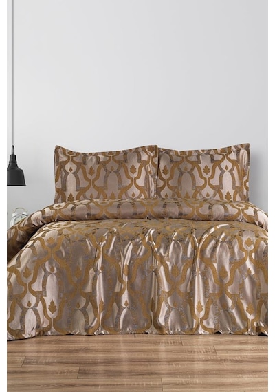 Kybele 3 Parça Çift Kişilik Pike Takımı 230x250 Cappucino Cappucino