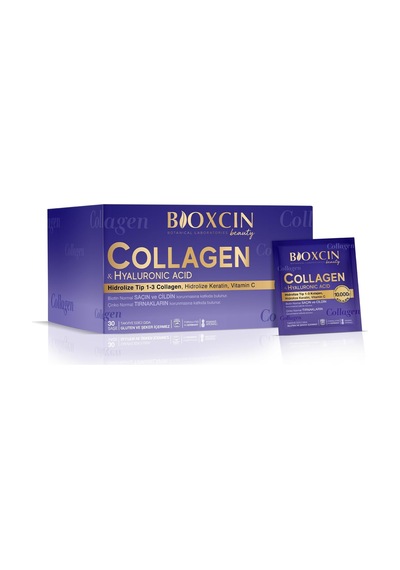 Beauty Collagen 30 Saşe 10.000 Mg Tip 1 Tip 3 Hidrolize Kolajen, Hyaluronik Asit, Vitamin C Ve Biotin İçeren Takviye Edici Gıda