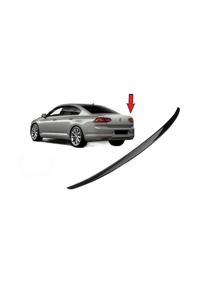 Volksvagen Passat B8 2014-2019 Plastik Parlak Siyah Spoyler