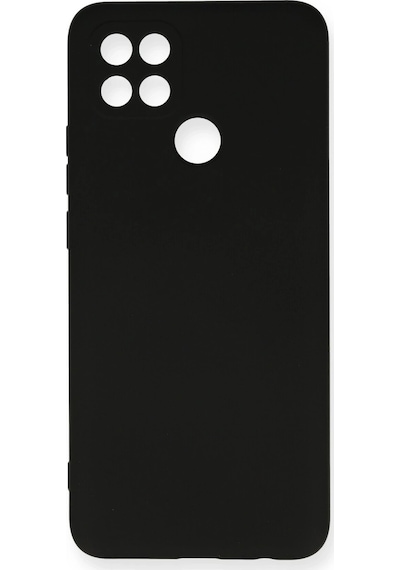 Newface - 417 - Oppo A15 Kılıf Nano İçi Kadife Silikon - Ece-umay - - Siyah Sıyah