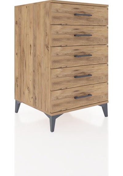 Kronos Komodin 5 Çekmeceli 60x59x96 Çam-çam Çam