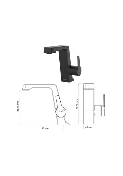 E 5208 Thetis Lavabo Bataryası Siyah