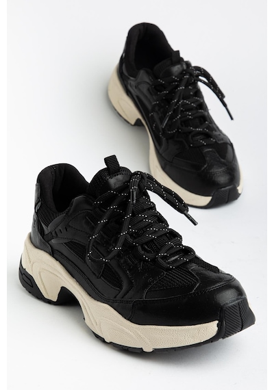 Suins Boris Premium Model Kadın Spor Ayakkabı Sneaker Siyah