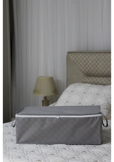 Adarya Home 6 Adet Kapitone Desenli Bazaaltı Hurç 60x40x22 Antrasit