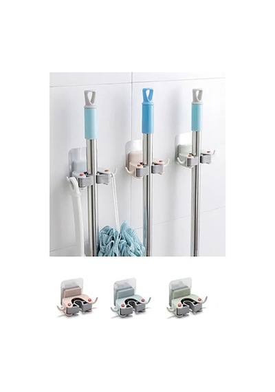 Paspas Süpürge Fırça Ve Mop Askısı Sap Tutucu Mutfak Banyo Askı Metal 10 X 15 Beyaz Tr Diğer