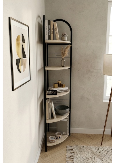 Metal Çiçeklik Kitaplık Bej 151 Cm Çok Renkli