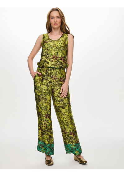 Faik Sönmez Beli Lastikli Jungle Desen Wıdeleg Fit Viskon Pantolon W27pnt004 Uw27pnt004196 Matcha Faik Sönmez Beli Lastikli Jungle Desen Wıdeleg Fit Viskon Pantolon W27pnt004 Uw27pnt004196 Matcha