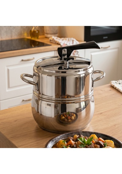 Oms 152.5104.9 Silver Klasik Güveç Düdüklü Tencere 9lt Inox