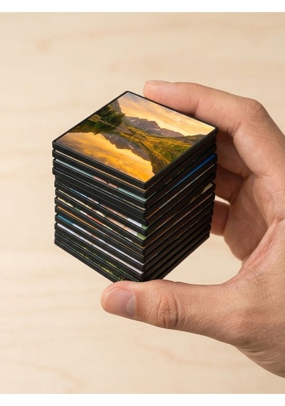 12 Fotoğraflı Kişiye Özel Premium Kare Magnet Seti 5x5 Cm