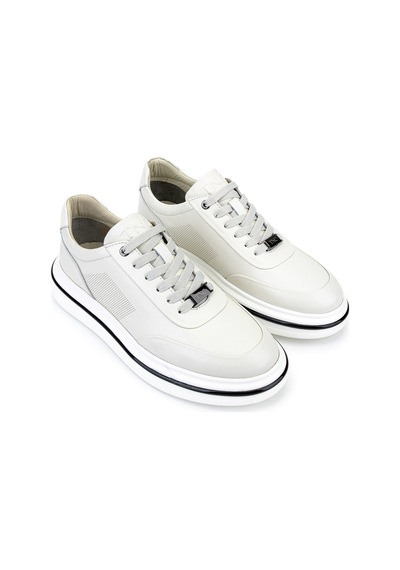 Tamer Tanca Erkek Hakiki Deri Beyaz Sneakers & Spor Ayakkabı 1237 23248 Erk Ayk Sk26-27 Beyaz
