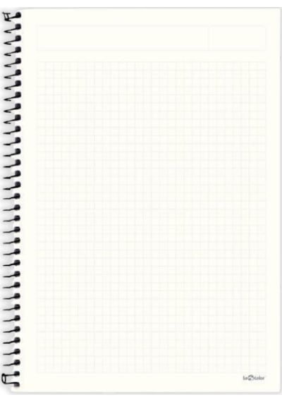 4'lü Okul Defteri Seti 17x24 Eco Kraft Kareli 200 Sayfa Çok Renkli